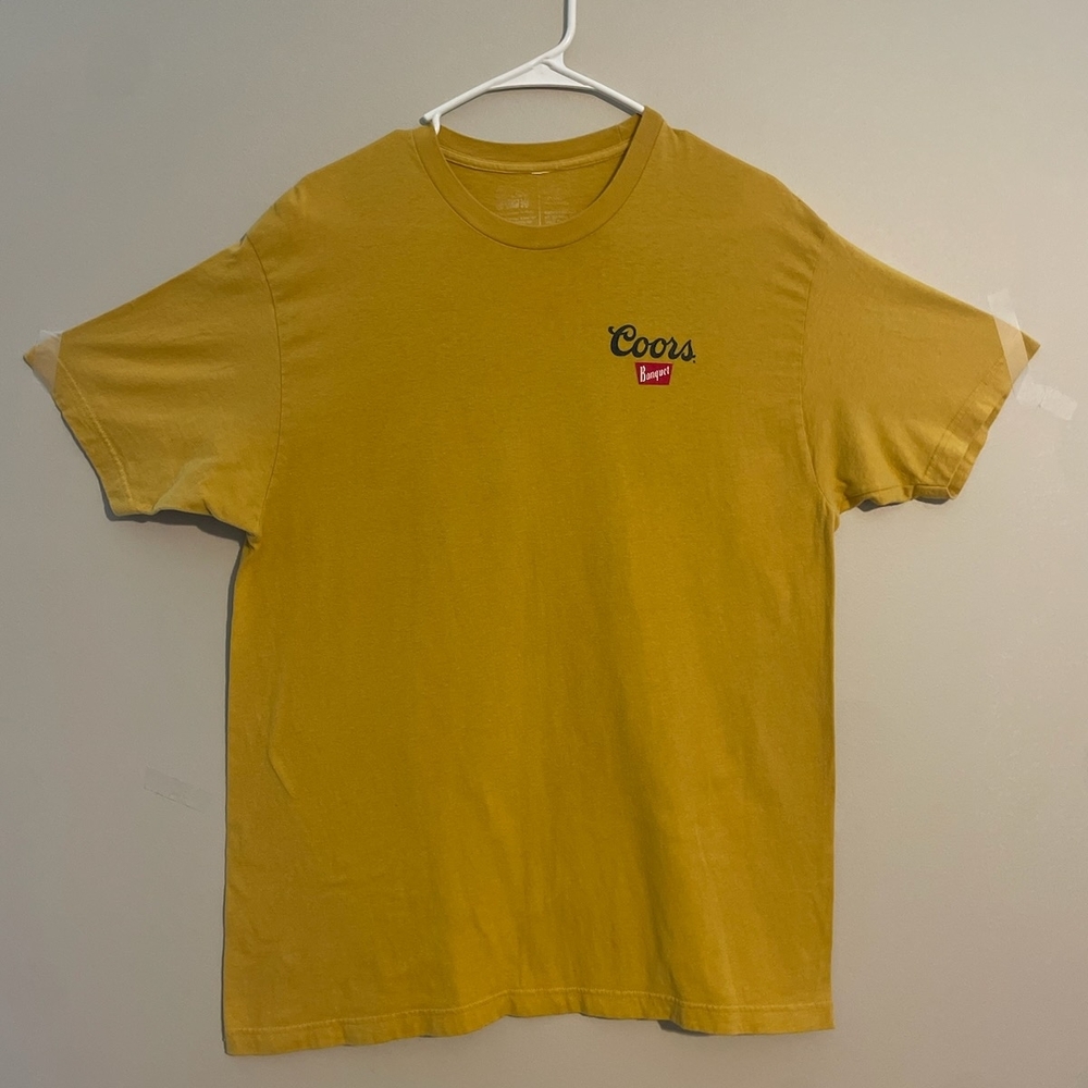 Coors & Banquet Logo Men's Mustard Yellow T‑Shirt